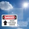Signmission High Voltage Above Danger Sign, Plastic, 10in W x 7in L, 2PK OS-2PACK-DS-P-710-L-2228 - alternate 2
